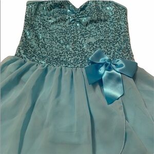 IEFIEL Turquoise Blue Dress Girls Large (6)